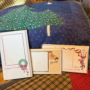 Holiday Photo Greeting Cards Set with Festive Designs